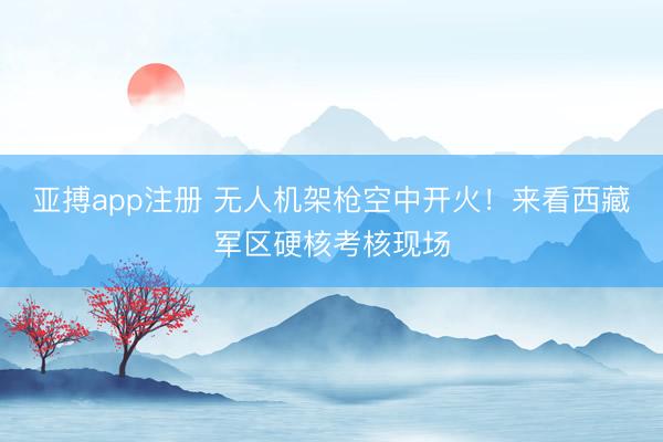 亚搏app注册 无人机架枪空中开火！来看西藏军区硬核考核现场