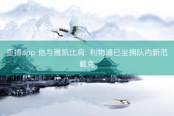 亚搏app 他与雅凯比肩: 利物浦已坐拥队内新范戴克