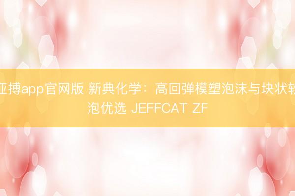 亚搏app官网版 新典化学:高回弹模塑泡沫与块状软泡优选 JEFFCAT ZF