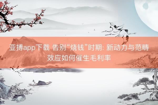 亚搏app下载 告别“烧钱”时期: 新动力与范畴效应如何催生毛利率