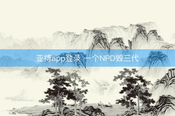 亚搏app登录 一个NPD毁三代