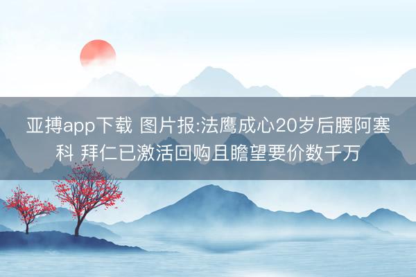 亚搏app下载 图片报:法鹰成心20岁后腰阿塞科 拜仁已激活回购且瞻望要价数千万